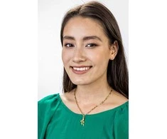 Marc Malone Auksuoti moteriški karoliai Lydia Mėlyna Necklace MCN23022G