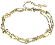 Marc Malone Holly Gold apyrankė MCB24021G dviguba grandinėlė