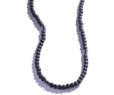 Marc Malone Juodas beaded pakabukas for men MCGN5078