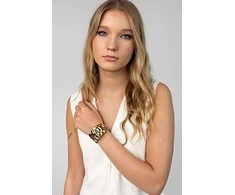 Marc Malone Masyvi atvira apyrankė „Gleezant Gold“ MCB250337G