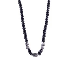 Marc Malone Men´s beaded pakabukas with pilka jasper MCGN5012