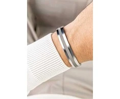 Marc Malone Men´s open steel bracelet MCGB5003S
