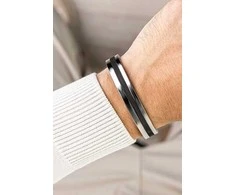Marc Malone Men´s open steel bracelet MCGB5003SB