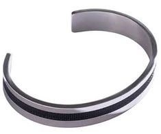 Marc Malone Men´s open steel bracelet MCGB5003SB