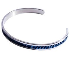 Marc Malone Men's open steel bracelet Dante Link MCGB6122