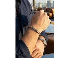 Marc Malone Men's open steel bracelet MCGB6121