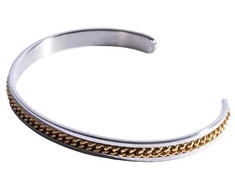 Marc Malone Men's open steel bracelet MCGB6121