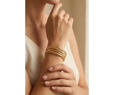 Marc Malone Open solid bracelet Karla MCB260612G