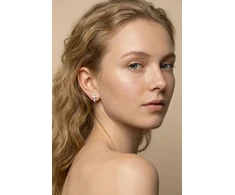 Marc Malone Steel earrings with crystals Cross MCE260598S
