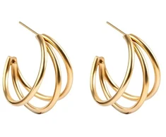 Marc Malone Stylish auksinis-plated earrings Seraphine MCE250266G