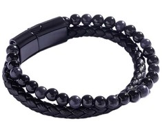 Marc Malone Stylish double bracelet for men MCGB5034