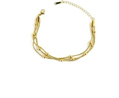 Marc Malone Triple chain bracelet Velmora Gold MCB260833G