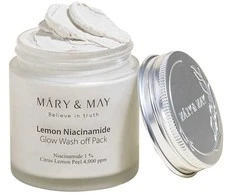 Mary&amp;May Mary Amp May MARY - MAY Šviesinanti veido kaukė Lemon Niacinamide Glow Wash off Pack 125 g