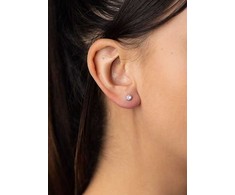 Mėlyna stud earrings Jenis with Brilliance Zirconia 4 mm SILVEGOB70604SBDLB