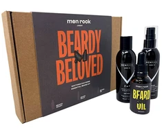 Men Rock Beardy Beloved Soothing Oak Moss Beard Kit Barzdos priežiūros rinkinys, 1vnt