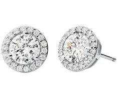Michael Kors Glittering sidabrinis auskarai su cirkoniais MKC1035AN040