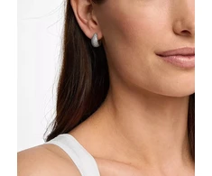 Michael Kors Glittering Teardrop Metallic Muse Hoop Earrings MKJ8580040