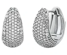 Michael Kors Glittering Teardrop Metallic Muse Hoop Earrings MKJ8580040