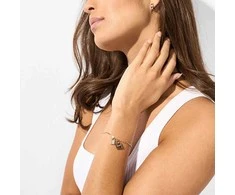 Michael Kors Auksuota apyrankė su cirkoniais ir perlamutru Premium MKC1742TN791