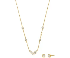 Michael Kors Gold-plated Premium jewelry set MKC1774SET (pakabukas, earrings)