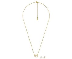 Michael Kors Gold plated sidabrinis jewelry set MKC1260AN710 (pakabukas, earrings)