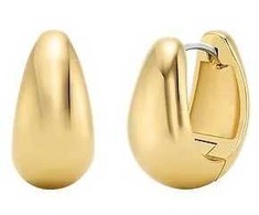 Michael Kors Teardrop Metallic Muse Hoop Earrings MKJ8579710