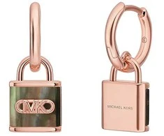 Michael Kors Kors Lock paauksuoti auskarai su perlu MKC1743TL791