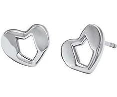 Michael Kors Kors Love Heart sidabriniai auskarai MKC1779040