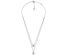 Michael Kors Tinkantis dvigubas sidabrinis karoliai Brilliance MKC1745CZ040