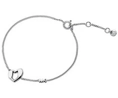 Michael Kors Romantic sidabrinis bracelet with a heart Love Kors MKC1778040