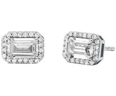 Michael Kors Blizgantys sidabriniai auskarai su cirkoniais Brilliance MKC1724CZ040