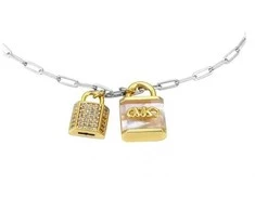Michael Kors Stilinga dvispalvė apyrankė su cirkoniais ir perlamutru Premium MKC1742TL931