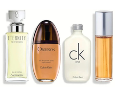 Calvin Klein Moterų mini Eternity parfuminio vandens purškiklis 15 ml + "Obsession" parfuminis vandens purškiklis 15 ml + "Escape" parfuminis vandens purškiklis 15 ml + "Ck One" tualetinis vandens purškiklis 15 ml