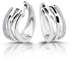 Modesi Charming sidabrinis apvalūs auskarai M23077