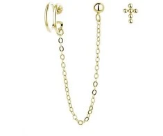 Moiss Set of auksinis-plated sidabrinis earrings E0004300