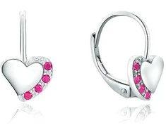Moiss Charming heart earrings with zircons E0000849