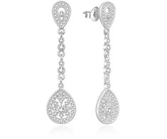 Moiss Elegant sidabrinis auskarai su kubiniais cirkoniais E0002556