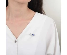 Moiss Elegantiška sidabrinė sagė su cirkoniais O0000001
