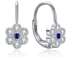 Moiss Floral children's earrings with zircons E0000155