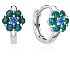 Moiss Girls' sidabrinis rings Flower with zircons E0004495