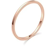 Moiss Minimalistinis bronzinis žiedas R000199