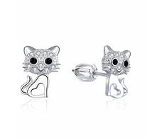 Moiss PLAYFUL sidabriniai auskarai Cat E0004421