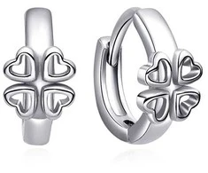 Moiss Sidabrinis children's rings Four-leaf clover E0000144