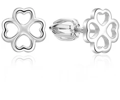 Moiss Sidabrinis earrings for happiness Quatrefoil E0004477