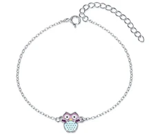 Moiss Sidabrinis girl's bracelet with an owl B0001386