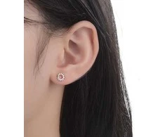 Moiss Sidabrinis stud earrings Sun E0004485