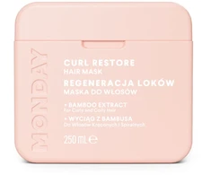 None „MONDAY Curl Restore“ plaukų kaukė su bambuko ekstraktu garbanotiems ir besiveliantiems plaukams, 250 ml