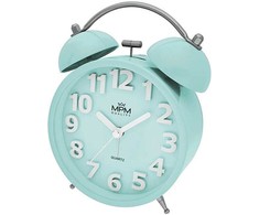 Mpm Quality Analogue metal alarm clock MPM Happy Morning - light mėlynas C01.4056.31
