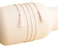 Mummy Bell Šilkinė virvelė - sendinta rožinė 130 cm