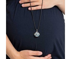Mummy Bell Pregnancy bell Message mėlynas metallic